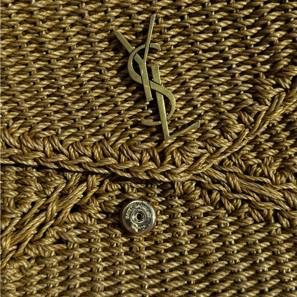 Yves Saint Laurent Tan Clutch Woven Elegance - Picture 6 of 6